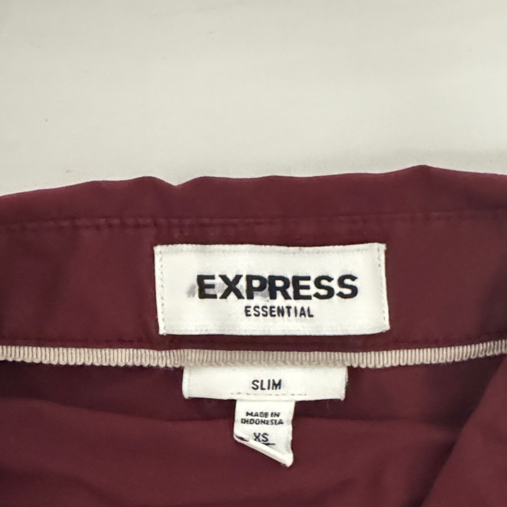 Express Burgundy Button Down Shirt - image 5